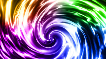 虹色のゆらめく炎のようなオーラ　VJ素材などに