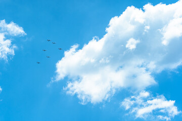 東京上空を飛ぶブルーインパルス