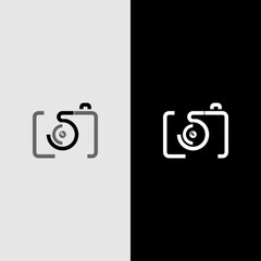 letter SC, CS camera logo - obrazy, fototapety, plakaty