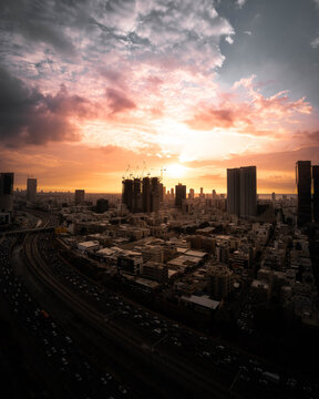 Tel Aviv City Skyline Sunset, Israel © ELDAR