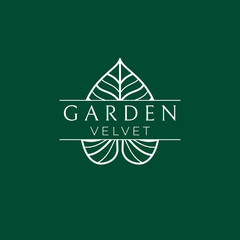 abstract green leaf logo inspiration vector icon illustration for garden custom logo design vector
