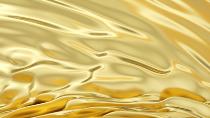 Fototapeta na wymiar Abstract golden liquid background. Golden wave background. Gold texture. Lava, nougat, caramel, amber, honey, oil. 