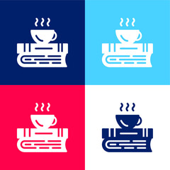 Break blue and red four color minimal icon set