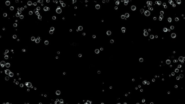 Soap bubbles stream motion graphics with night background