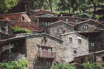 Fototapeta na wymiar Talasnal Portuguese Village in Lousã. Stone tipical houses. 