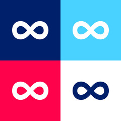 500px Logo blue and red four color minimal icon set