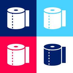 Bandage blue and red four color minimal icon set