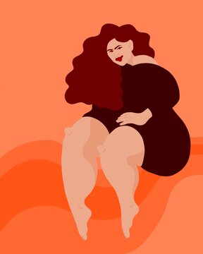 Plus Size person looking sexy. 