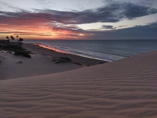 sunset in the desert