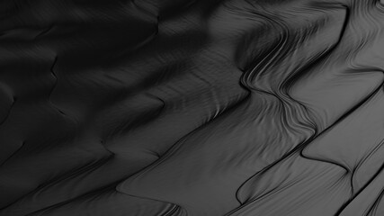Obraz premium Abstract black background. Smooth black wave. Black Liquid lava. Dark luxury texture.