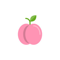 purple plum (Prunus domestica or prem) isolated on a white background