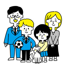 ペットと四人家族