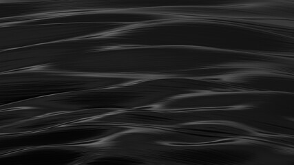 Abstract black background. Smooth black wave. Black Liquid lava. Dark luxury texture.