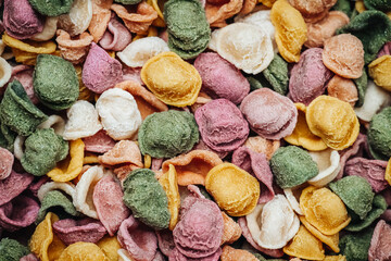 Hand made Orecchiette pasta with natural flavors