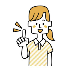 説明をする介護士の女性