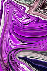 Purple Psychedelic liquid marble fluid abstract art background design. Trendy liquid marble style. Ideal for web, advertisement, prints, wallpapers.