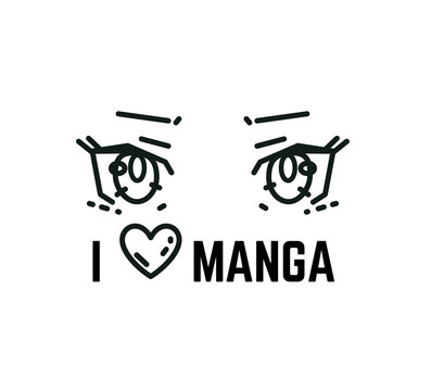 I love anime, manga sign