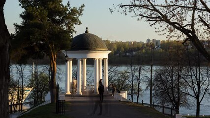 View of Ostrovsky Gazebo, Kostroma, Russia