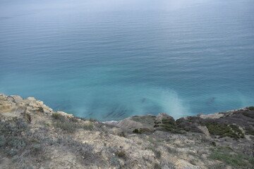 Black sea. Beautiful seascape. Pebble beach.