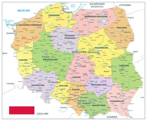 Poland Political Map Isolated on white © Iryna
