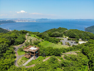 広島県福山市　後山公園展望台の風景