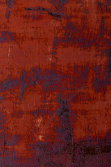 Rusty texture. Rusty red painted metal background.