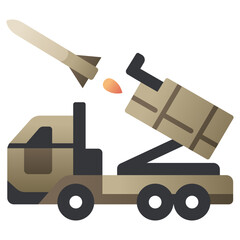 missiles launcher car icon