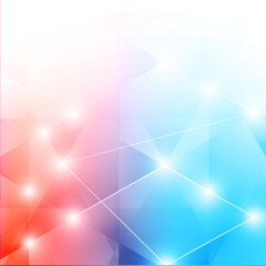 Abstract background with triangles and light