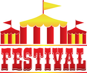 Festival Logo with Tent