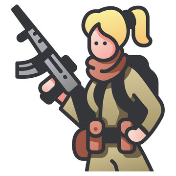 Women Soldier Icon