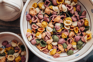 Hand made Orecchiette pasta with natural flavors