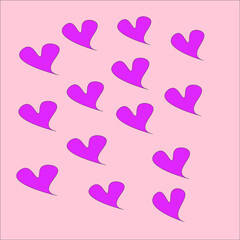 seamless pink hearts on pastel background