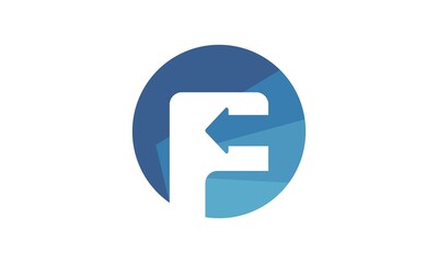 Elegant F alphabet logo