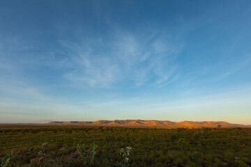 east kimberley landscape with pentecost range on horizon