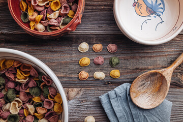 Hand made Orecchiette pasta with natural flavors