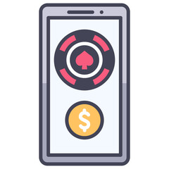 mobile gambling icon