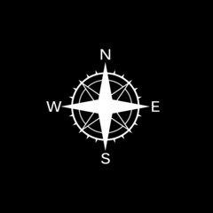 Compass icon isolated on dark background 