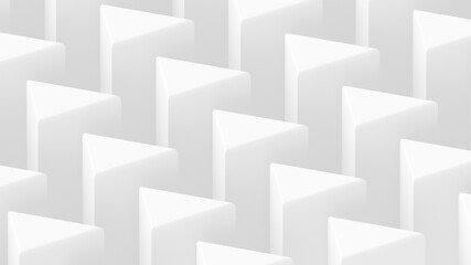 Fototapeta premium Low contrast decorative background with triangular elements. Light colors