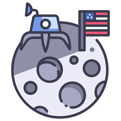 moon shuttle landing icon