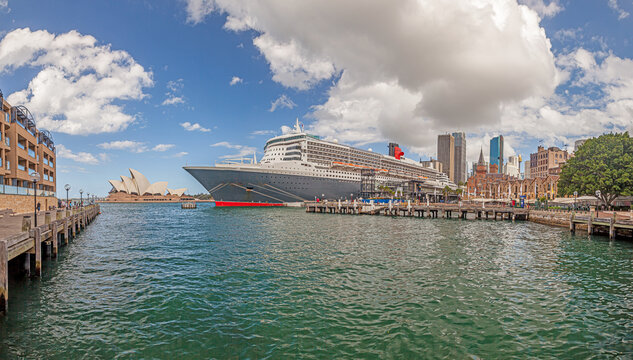 Panoramic View Of Sydney Harbour With Skyline, Opera House And Cruise Terminal During Daytime