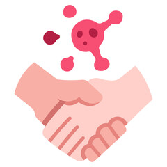 hand to hand virus icon