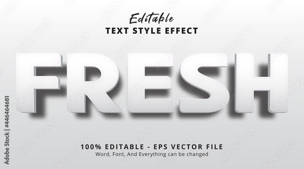 Poster editable text effect, fresh text embossed style effect
