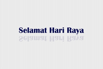 Eid Mubarak Malay Text Translated. Eid Mubarak Malay character.  "Selamat Hari Raya" Malay typography  vector background design