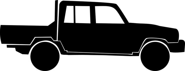 SUV double cabin car silhouette