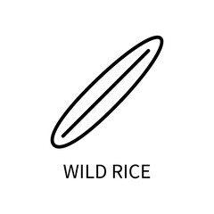 Icon Of The Wild Rice Line In A Simple Style. Vector sign in a simple style isolated on a white background. Original size 64x64 pixels.