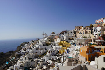 Fototapeta na wymiar Amazing parts of Santorini ,pictures taken in the middle of the Summer