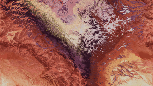 Orange and Yellow Abstract Art. Modern Artwork with Marble Swirls and Agate Ripples. Beautiful, Natural Background with Gold Powder.