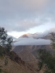cloud and mountains landscape