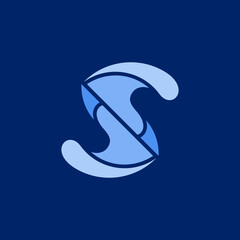 Letter S Wave Business Logo Design