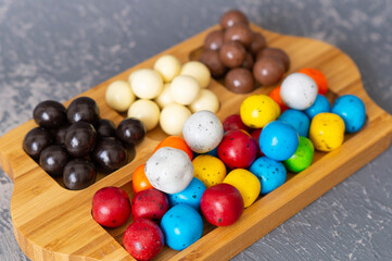colorful delicious candies ready to serve